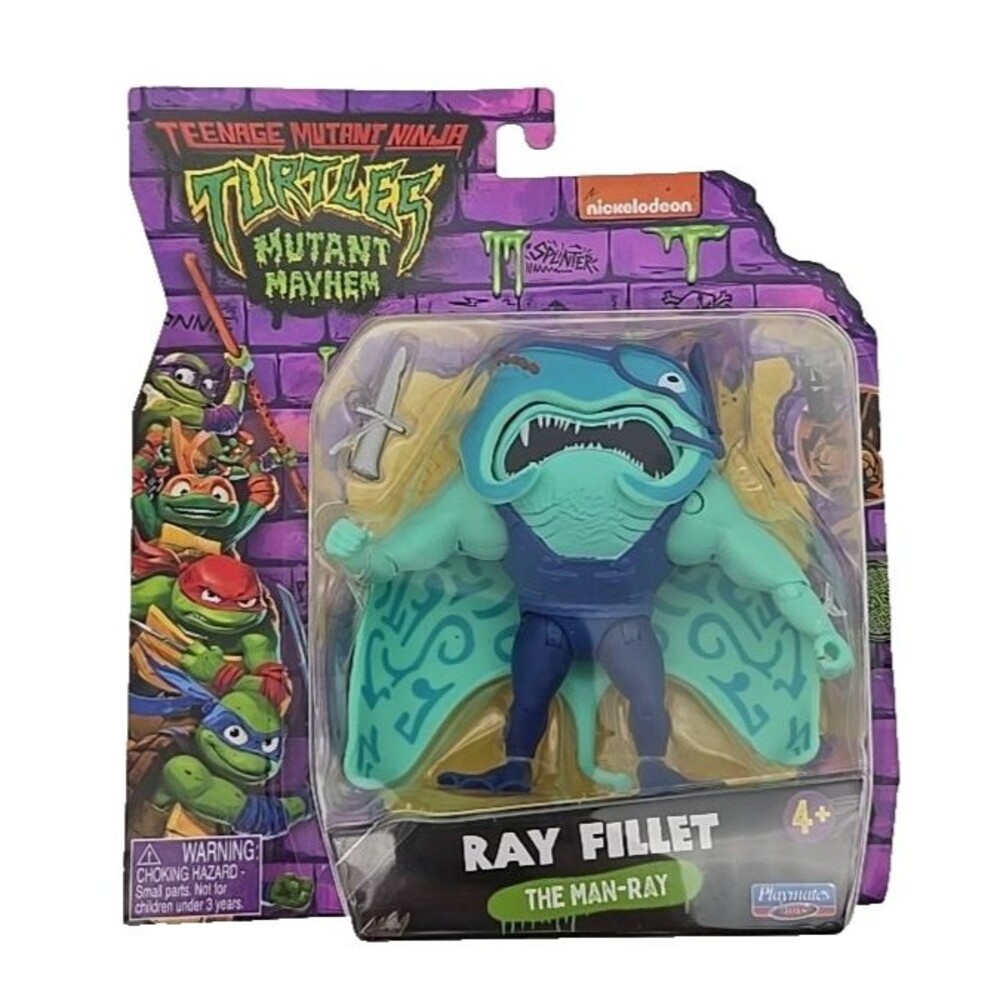 TMNT Mutant Mayhem Ray Fillet The Man Ray Action Figure New Damaged Package